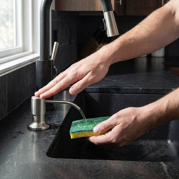 Dispenser chuveta pentru detergent Rea LON Brush Nickel