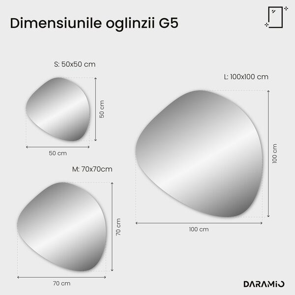 Oglindă atipică cu iluminare LED G5