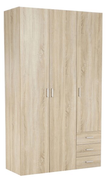 Dulap GWEN 70427, stejar sonoma, PAL, cu 3 usi si 3 sertare, 116x50x20
