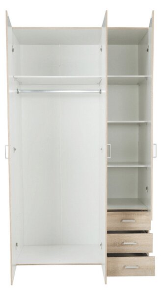 Dulap GWEN 70427, stejar sonoma, PAL, cu 3 usi si 3 sertare, 116x50x20