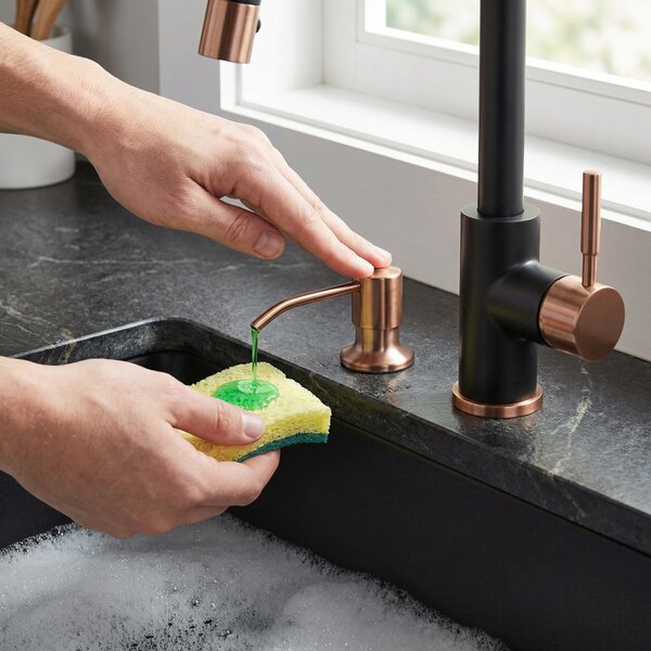 Dispenser chuveta pentru detergent Rea LON Brush Copper