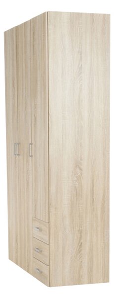Dulap GWEN 70427, stejar sonoma, PAL, cu 3 usi si 3 sertare, 116x50x20