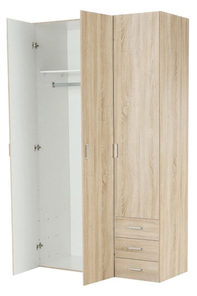Dulap GWEN 70427, stejar sonoma, PAL, cu 3 usi si 3 sertare, 116x50x20