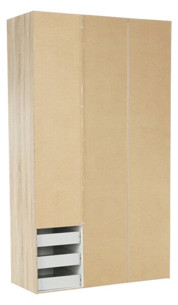 Dulap GWEN 70427, stejar sonoma, PAL, cu 3 usi si 3 sertare, 116x50x20