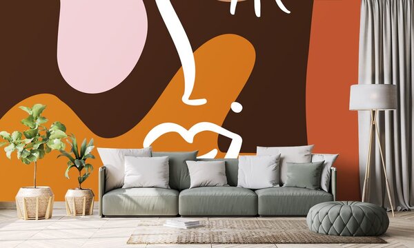 Tapet trăsăturile femeii în design la modă