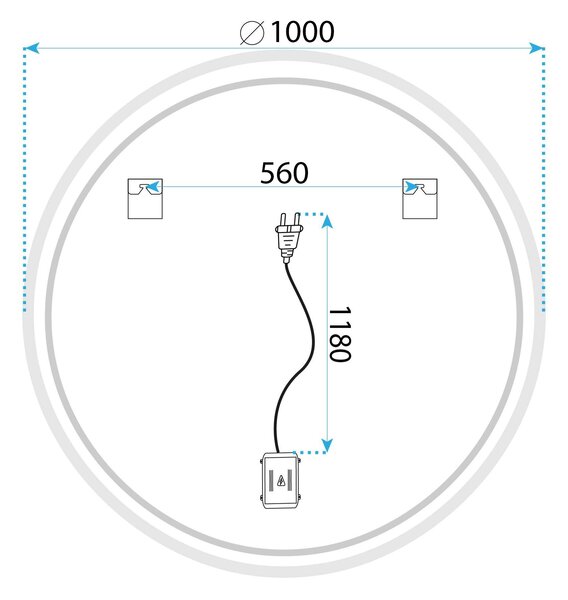 Oglindă LED SOFT 100