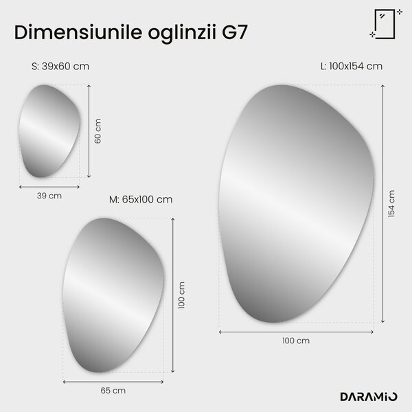 Oglindă atipică cu iluminare LED G7