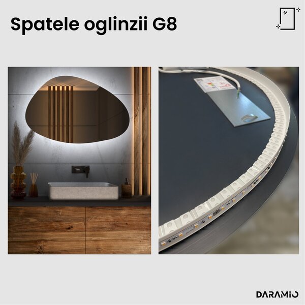 Oglindă atipică cu iluminare LED G8