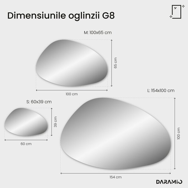 Oglindă atipică cu iluminare LED G8