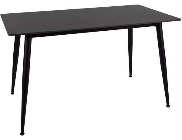 Masa RION, negru cu efect de marmura, ceramica/metal, 130x70x76 cm