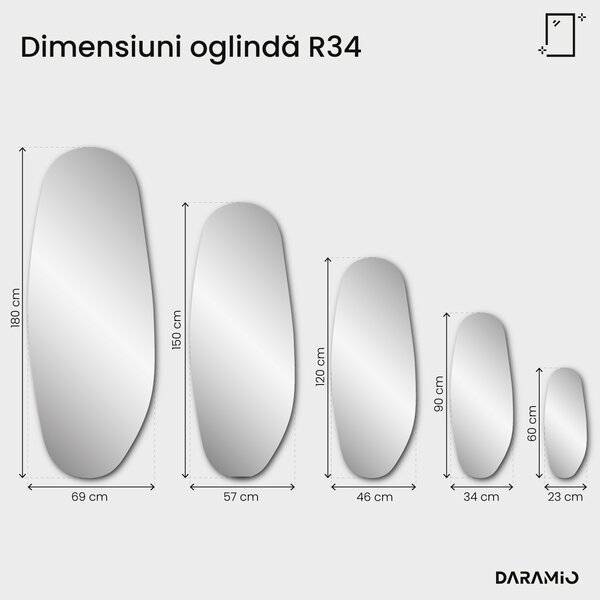 Oglindă bronzată Pure R34