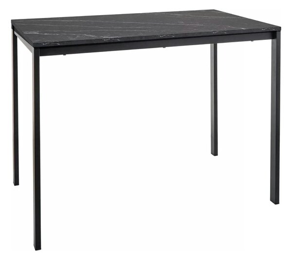 Masa MARIO, negru cu efect de marmura, 100x60x75 cm