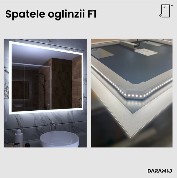 Daramio Oglindă de baie cu iluminare LED F1