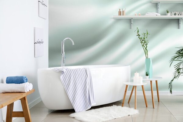 Tapet satin verde