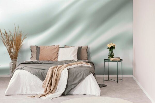 Tapet satin verde