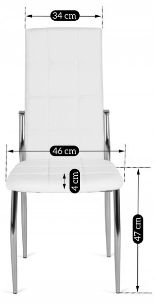 Scaun sufragerie Marinaleda (piele ecologică albă) . 1128968