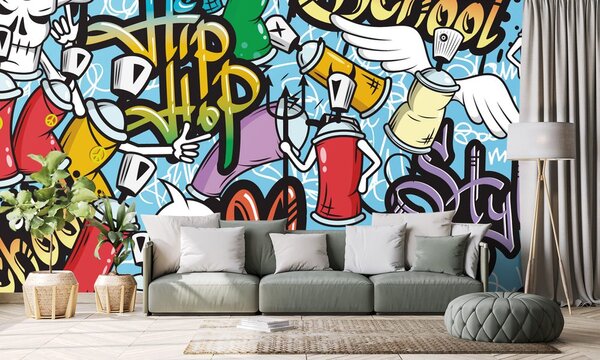 Tapet street art vesel