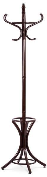 Cuier cu picior, din lemn, maro închis, 185 cm