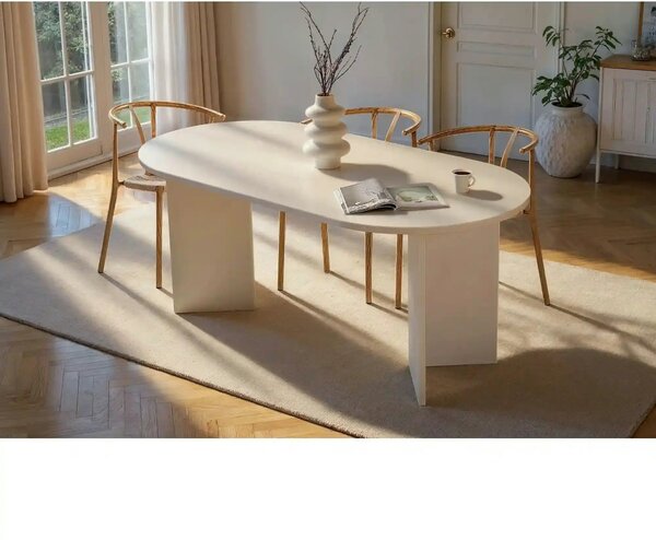 Masa SABLIN, alb, PAL laminat, 180x90x75 cm
