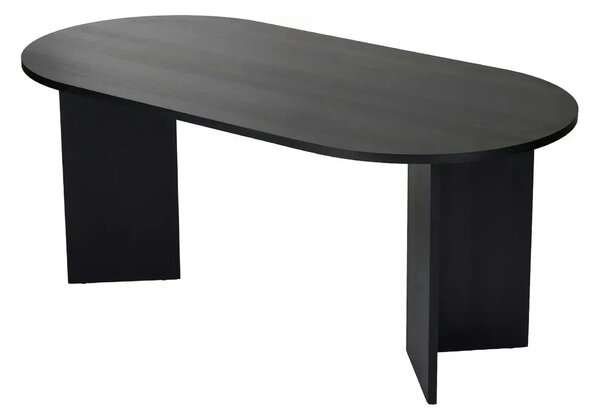 Masa SABLIN, negru, PAL laminat, 180x90x75 cm