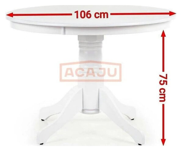 Masa alba living GLOSTER, 106x106x75 cm