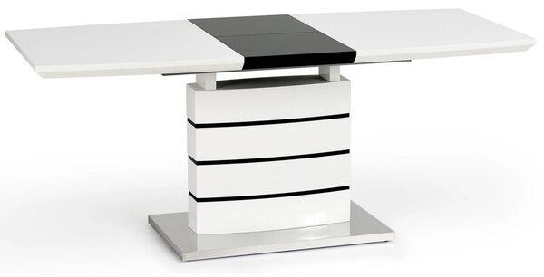 Masa alba dreptunghiulara NORD, extensibila, alb, 140/180x80x76 cm