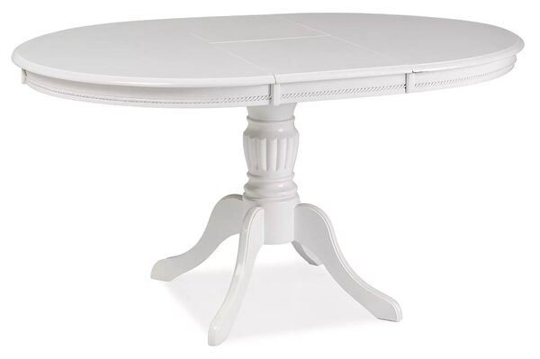 Masa vintage alba OLIVIA, 106/141X106X76 cm