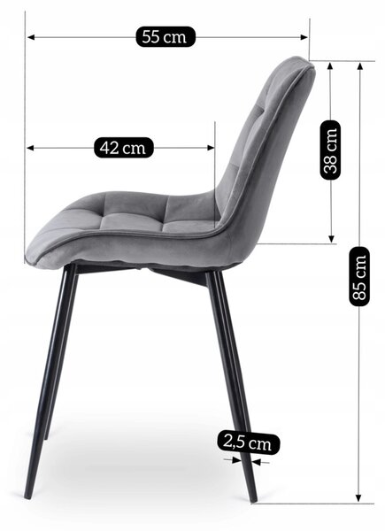 Scaun sufragerie Clavar (gri) . Promo -10%. 1118910