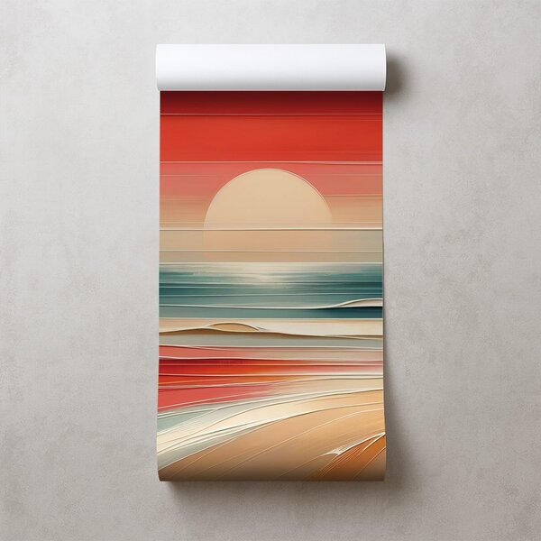 Tapet apus abstract peste ocean