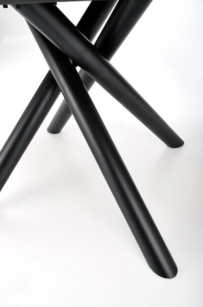 Masa mare living DERRICK, stejar natural/negru, 160/200x90x75 cm