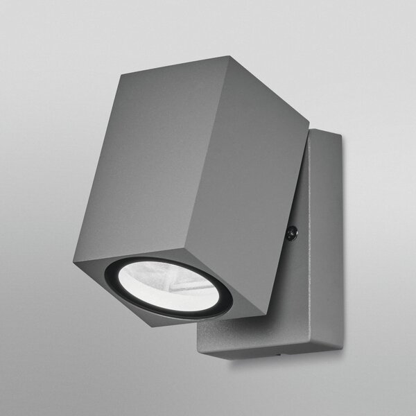 OSRAM Lampa de exterior ENDURA CLASSIC CUBE, metal argintiu IP44, reglabil, Metalic, Aluminiu, Modern
