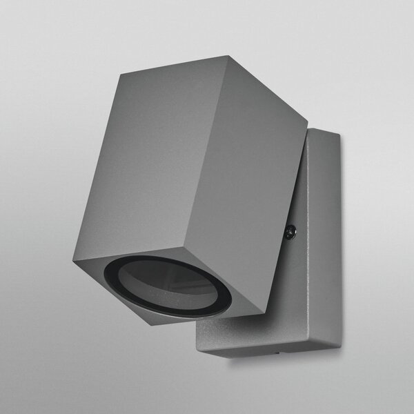 OSRAM Lampa de exterior ENDURA CLASSIC CUBE, metal argintiu IP44, reglabil, Metalic, Aluminiu, Modern