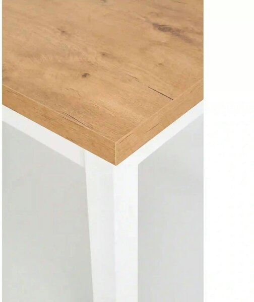 Masa TIAGO, stejar/alb, 140/220x80x76 cm