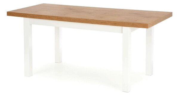 Masa TIAGO, stejar/alb, 140/220x80x76 cm