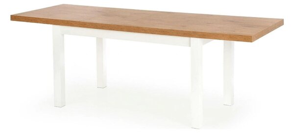Masa TIAGO, stejar/alb, 140/220x80x76 cm
