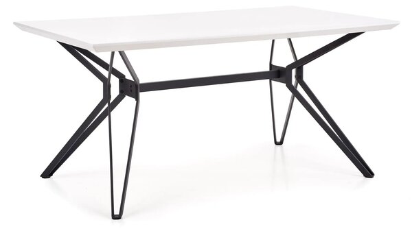 Masa PASCAL, alb/negru, 160x90x76 cm
