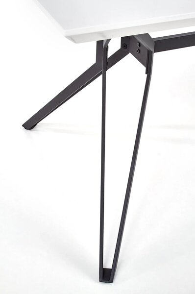 Masa PASCAL, alb/negru, 160x90x76 cm