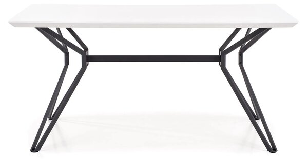 Masa PASCAL, alb/negru, 160x90x76 cm