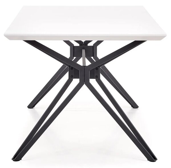 Masa PASCAL, alb/negru, 160x90x76 cm