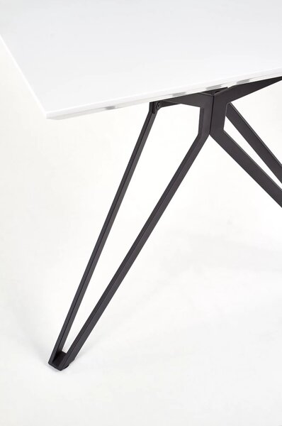 Masa PASCAL, alb/negru, 160x90x76 cm