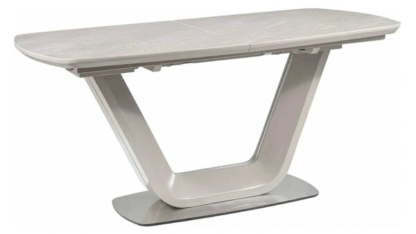 Masa ARMANI, gri cu efect de marmura, 160/220x90x76 cm
