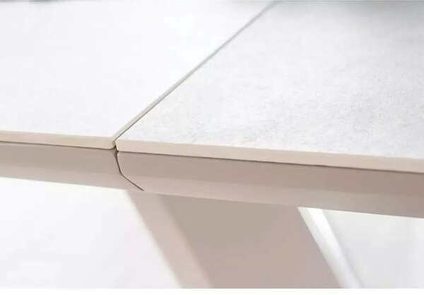 Masa ARMANI, gri cu efect de marmura, 160/220x90x76 cm