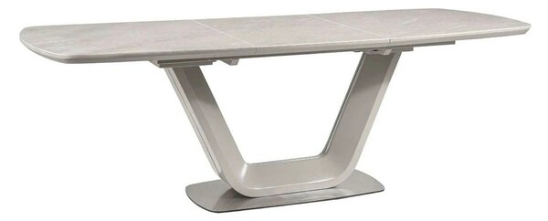 Masa ARMANI, gri cu efect de marmura, 160/220x90x76 cm