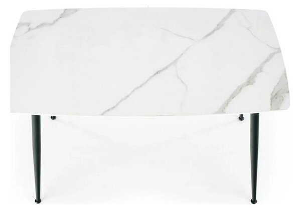 Masa MARCO, alb/negru, 120x70x77 cm