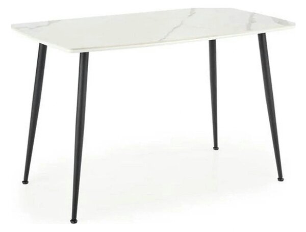 Masa MARCO, alb/negru, 120x70x77 cm