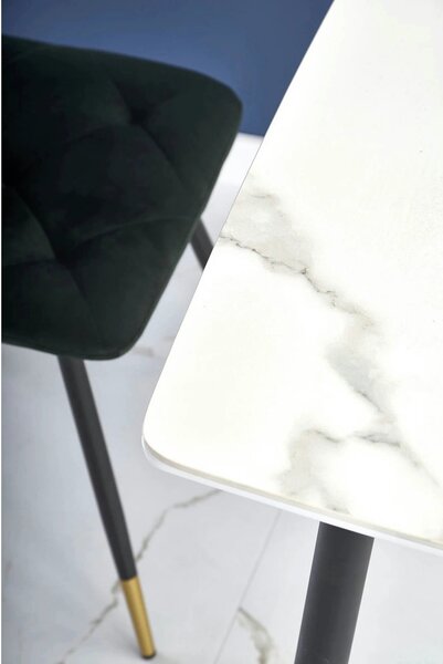 Masa MARCO, alb/negru, 120x70x77 cm