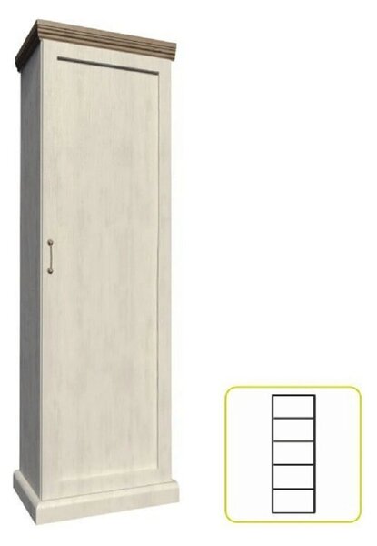 Dulap ROYAL S1D, pin nordic/stejar salbatic, PAL melaminat, cu o usa
