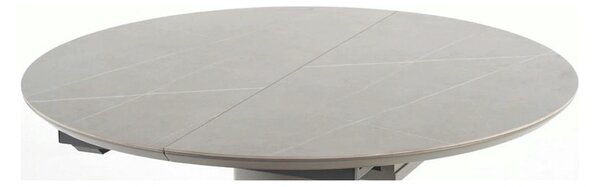 Masa eleganta living MUSCAT, gri cu efect marmura/auriu, 120/160x120x7