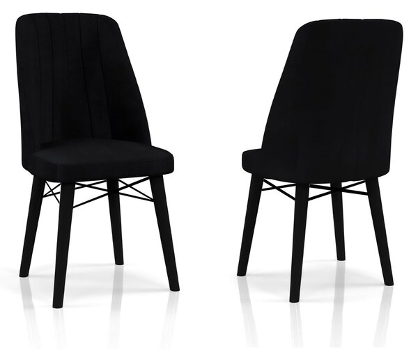 Scaun Babyface Madrid Negru Picioare Negru