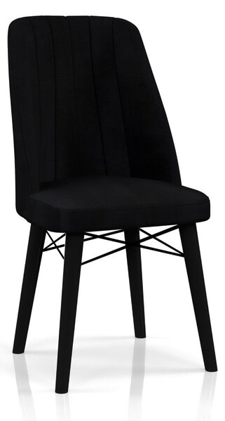 Scaun Babyface Madrid Negru Picioare Negru